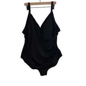 EVRI Dani Faux Wrap One Piece Swim Suit